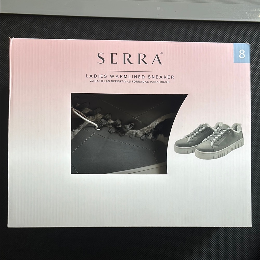 Serra Gray Ladies Warmlined Sneakers